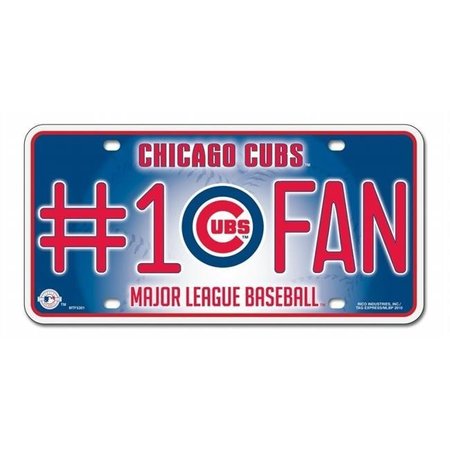 RICO INDUSTRIES Chicago Cubs License Plate #1 Fan 9474628330